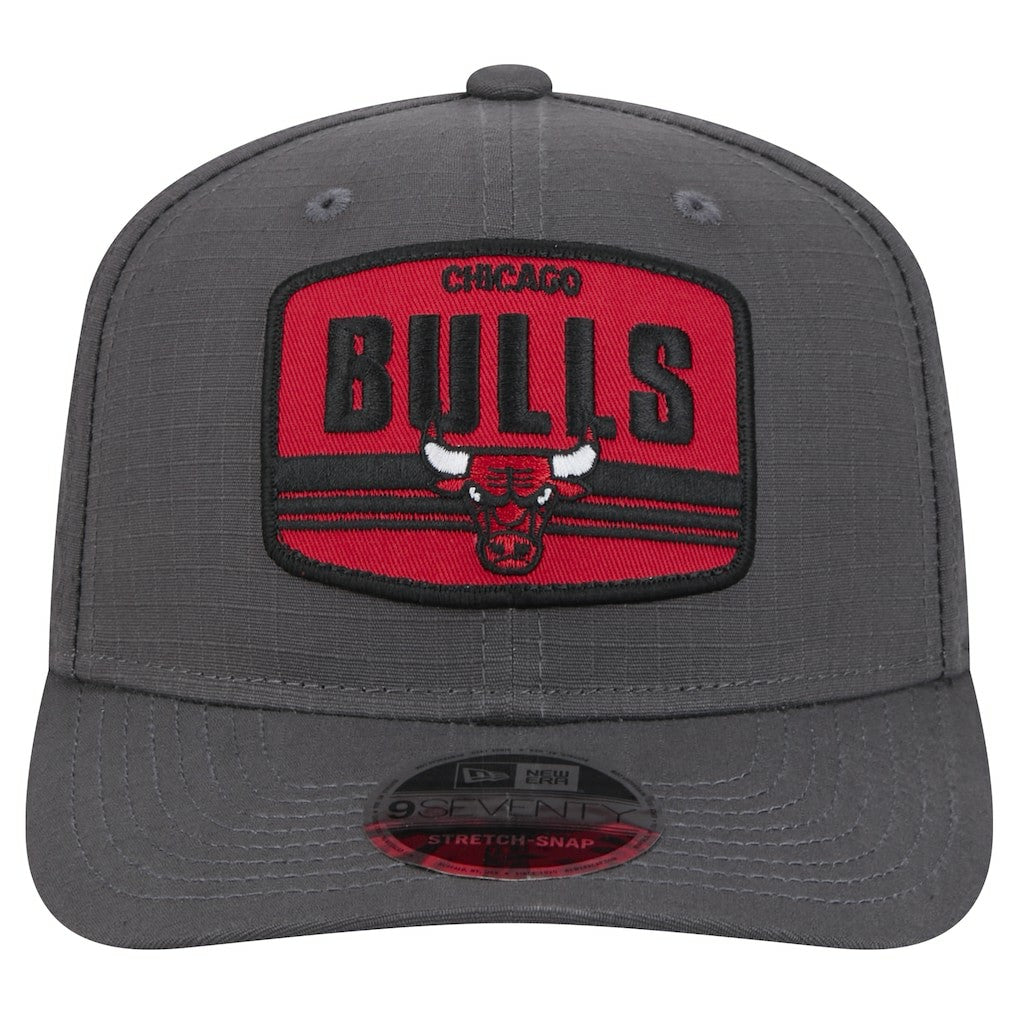 Chicago Bulls Team Elevated Patch 9SEVENTY Adjustable Hat Graphite | New Era US
