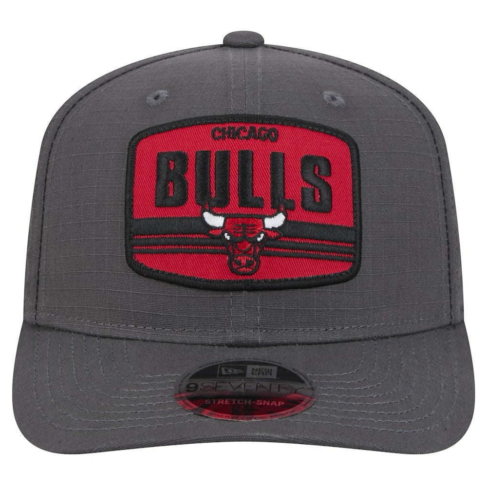 Chicago Bulls Team Elevated Patch 9SEVENTY Adjustable Hat Graphite | New Era US