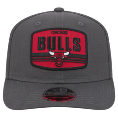 Chicago Bulls Team Elevated Patch 9SEVENTY Adjustable Hat Graphite | New Era US