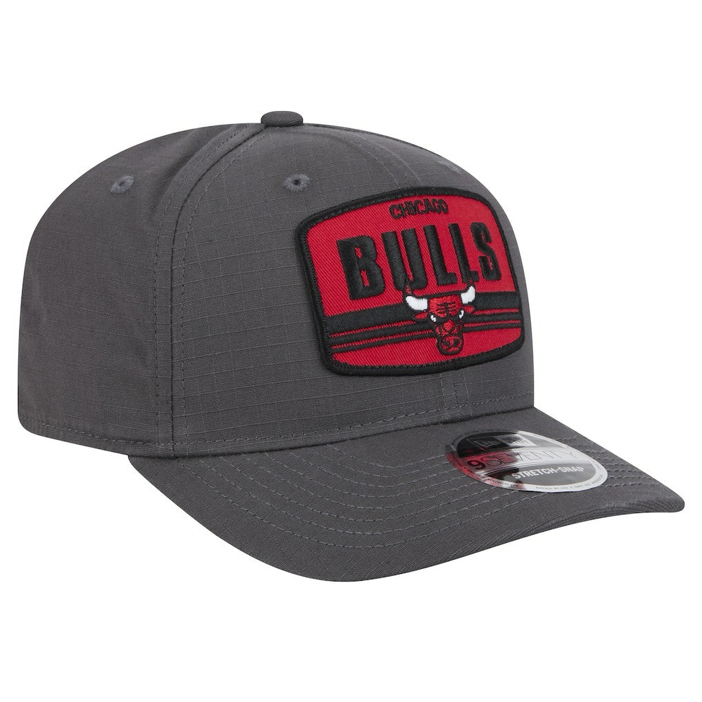 Chicago Bulls Team Elevated Patch 9SEVENTY Adjustable Hat Graphite | New Era US