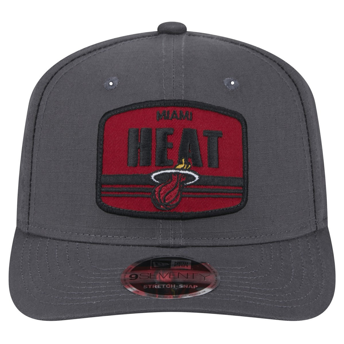Miami Heat Team Elevated Patch 9SEVENTY Adjustable Hat Graphite | New Era Near Me