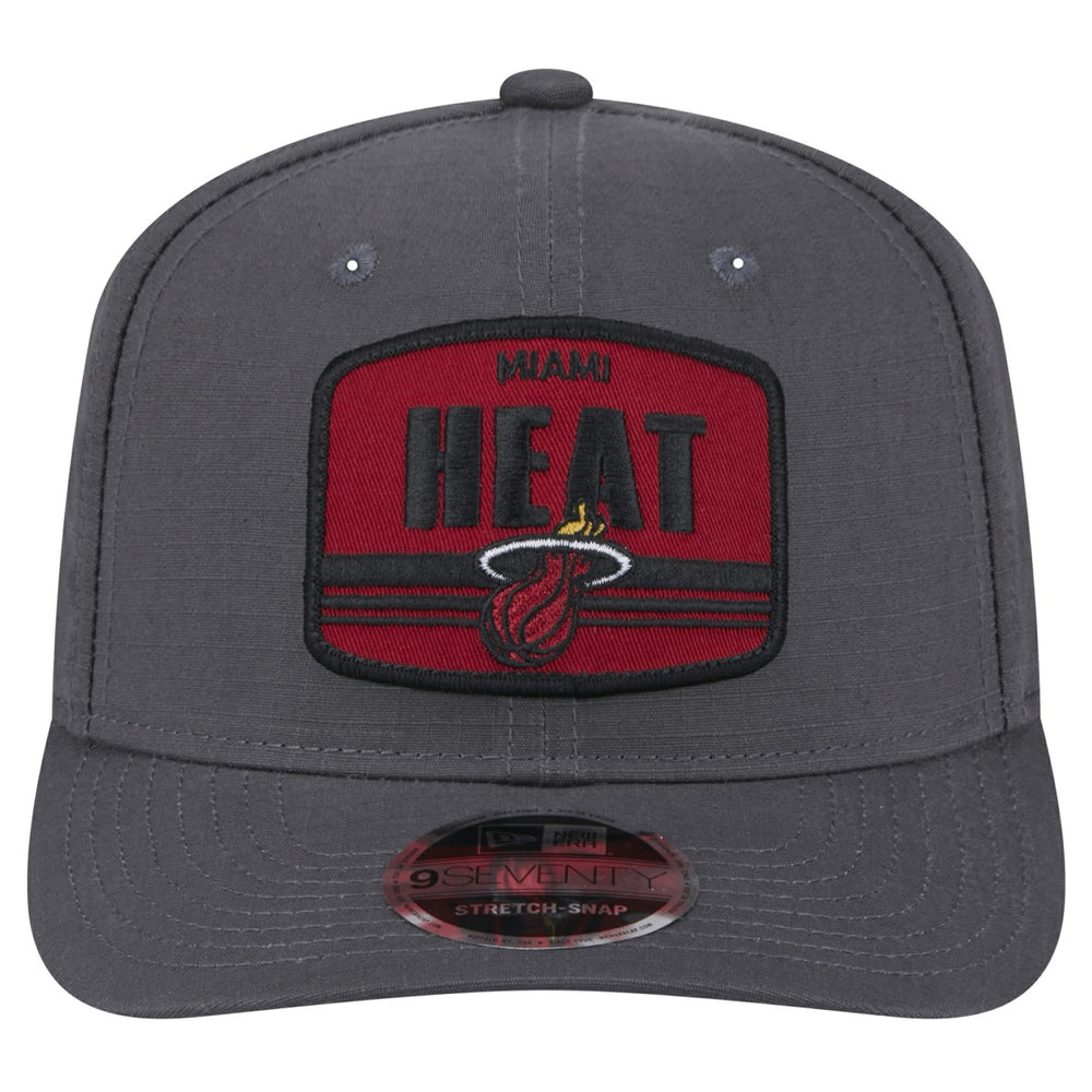 Miami Heat Team Elevated Patch 9SEVENTY Adjustable Hat Graphite | New Era Near Me
