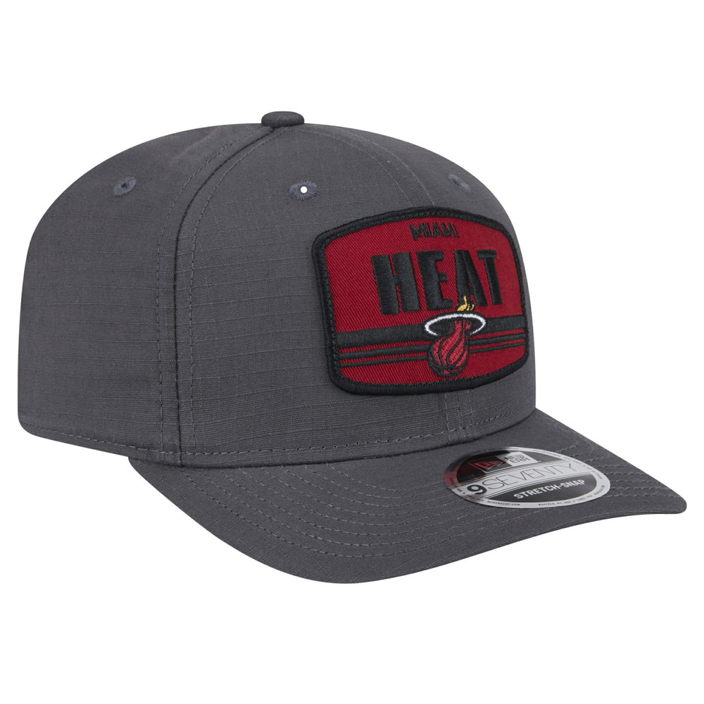 Miami Heat Team Elevated Patch 9SEVENTY Adjustable Hat Graphite | New Era Near Me