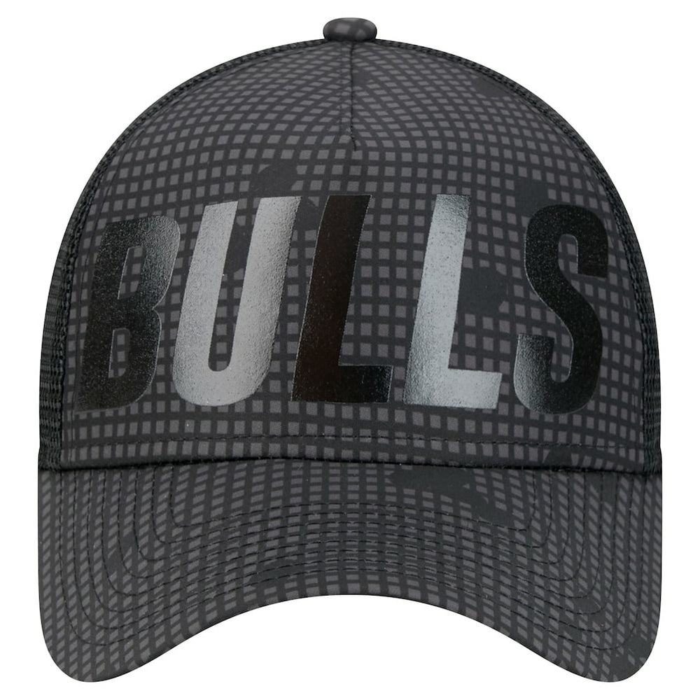Chicago Bulls Male Adult Midnight Ink Tonal A-Frame Trucker 9FORTY Adjustable Hat Black | New Era Near Me
