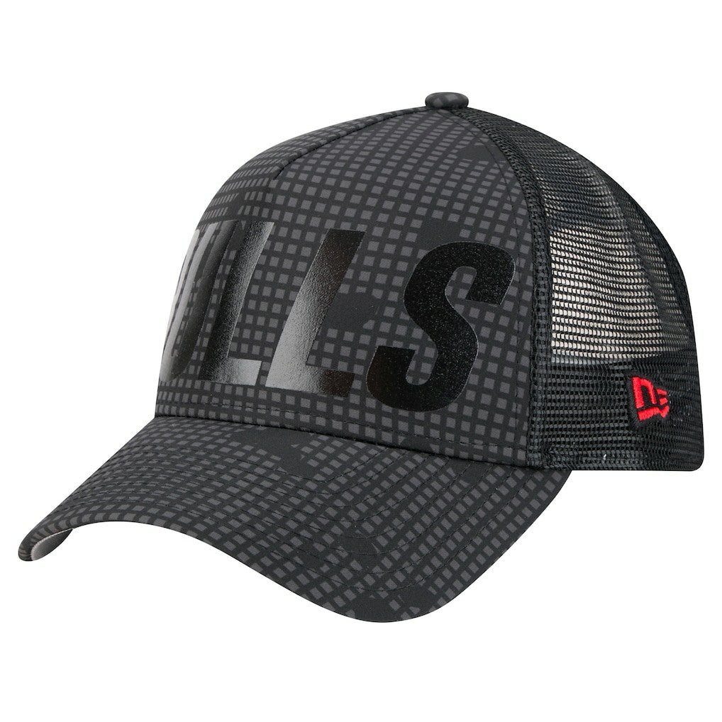 Chicago Bulls Male Adult Midnight Ink Tonal A-Frame Trucker 9FORTY Adjustable Hat Black | New Era Near Me
