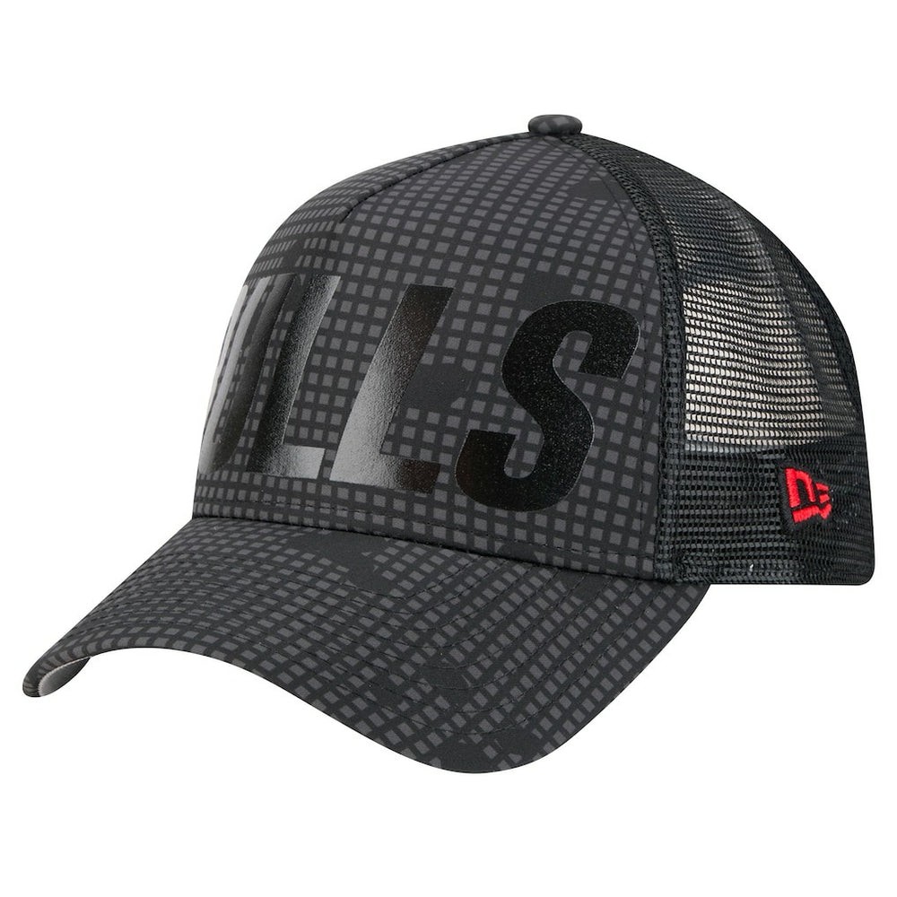 Chicago Bulls Male Adult Midnight Ink Tonal A-Frame Trucker 9FORTY Adjustable Hat Black | New Era Near Me