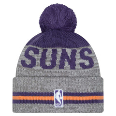 Phoenix Suns Sport Night Runner Cuffed Knit Hat with Pom Gray | New Era Near Me