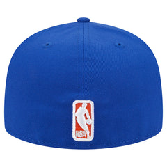 New York Knicks Sport Night Script Sided 59FIFTY Fitted Hat Blue | New Era US