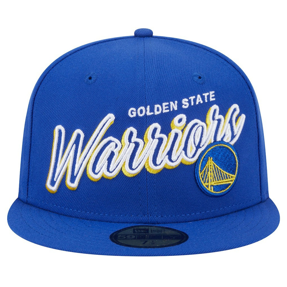 Golden State Warriors Sport Night Script Sided 59FIFTY Fitted Hat for sale Royal | New Era online