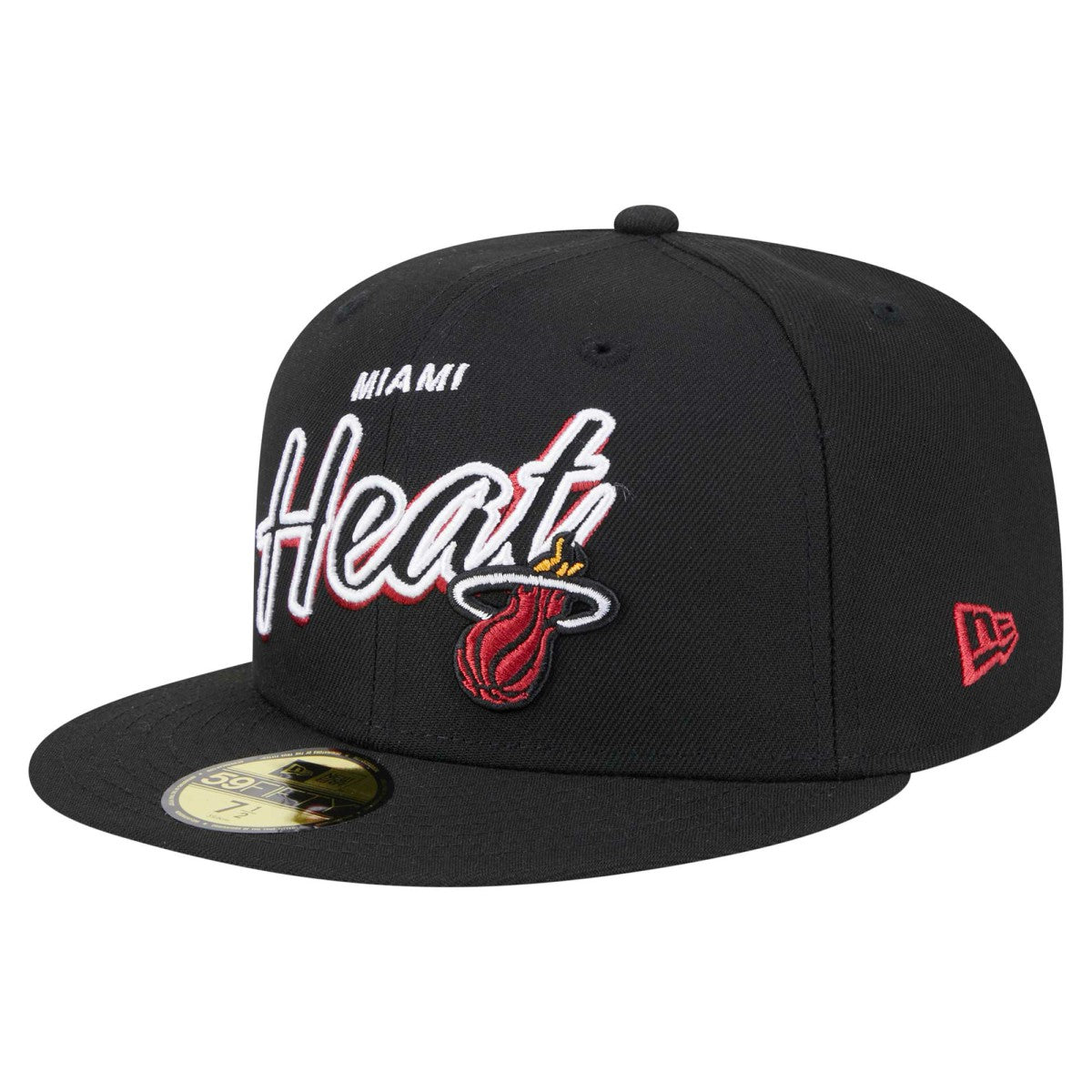 Miami Heat Sport Night Script Sided 59FIFTY Fitted Hat Black | New Era discount