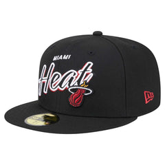Miami Heat Sport Night Script Sided 59FIFTY Fitted Hat Black | New Era discount