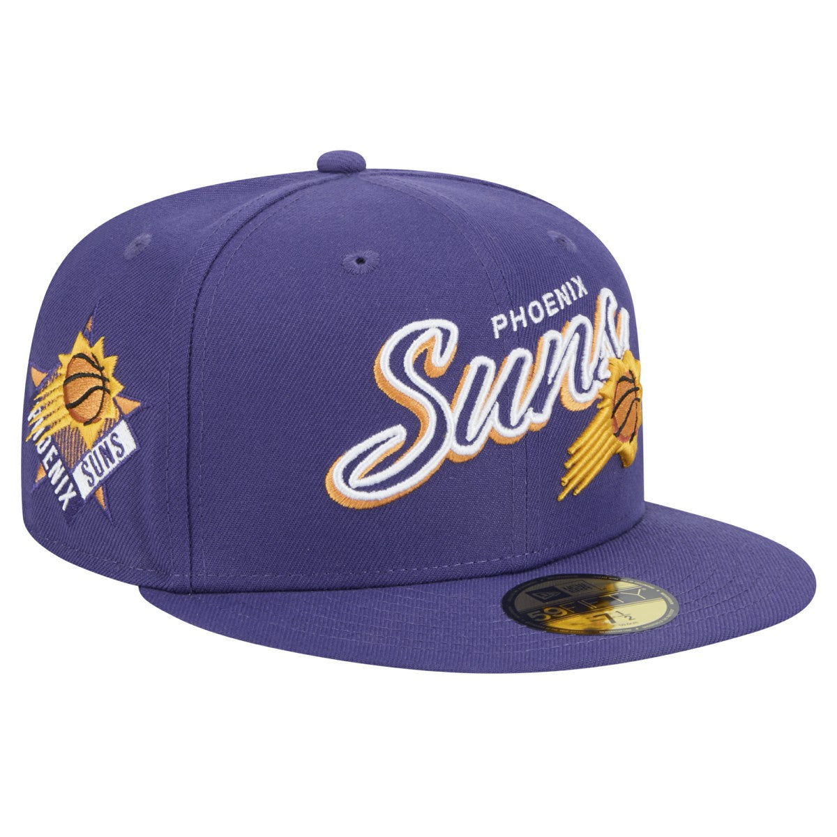 Phoenix Suns Sport Night Script Sided 59FIFTY Fitted Hat Purple | New Era for sale