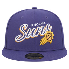 Phoenix Suns Sport Night Script Sided 59FIFTY Fitted Hat Purple | New Era for sale