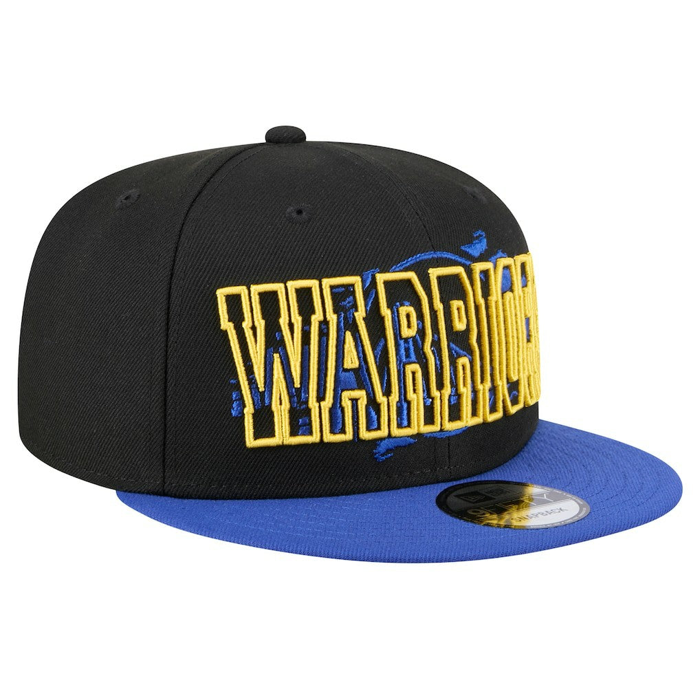 Golden State Warriors Sport Night Splatter 2-Tone 9FIFTY Snapback Hat for sale Black/Royal | New Era for sale