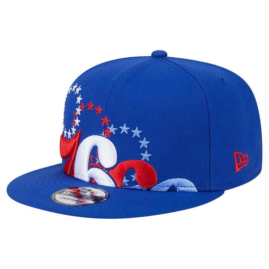 Philadelphia 76ers Sport Night Team Shadow 9FIFTY Snapback Hat Royal | New Era Lifestyle