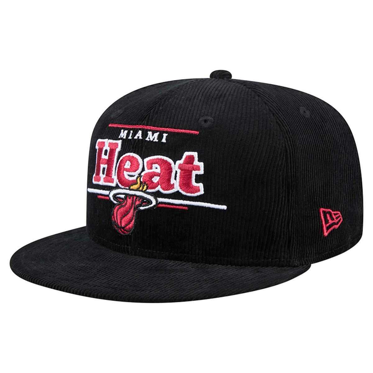 Miami Heat Throwback Display Corduroy 9FIFTY Snapback Hat Black | New Era Near Me