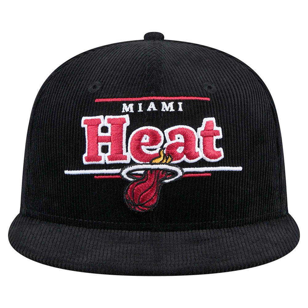Miami Heat Throwback Display Corduroy 9FIFTY Snapback Hat Black | New Era Near Me