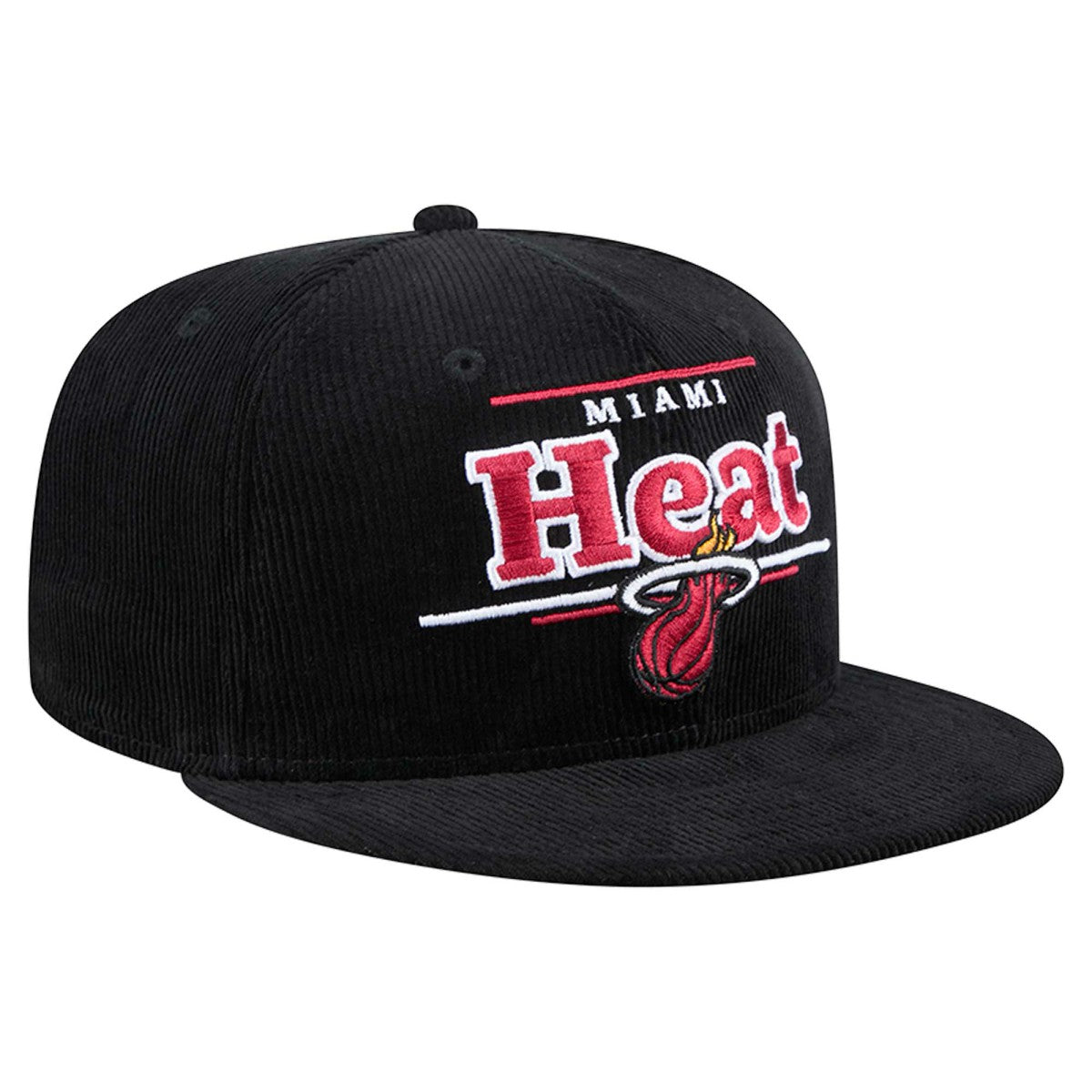 Miami Heat Throwback Display Corduroy 9FIFTY Snapback Hat Black | New Era Near Me