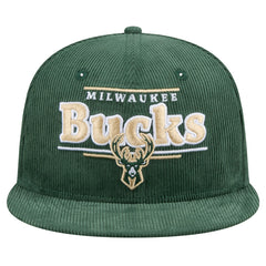 Milwaukee Bucks Throwback Display Corduroy 9FIFTY Snapback Hat Hunter Green | New Era outlet