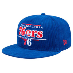 Philadelphia 76ers Throwback Display Corduroy 9FIFTY Snapback Hat Royal | New Era