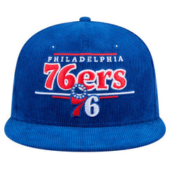 Philadelphia 76ers Throwback Display Corduroy 9FIFTY Snapback Hat Royal | New Era