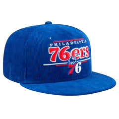 Philadelphia 76ers Throwback Display Corduroy 9FIFTY Snapback Hat Royal | New Era