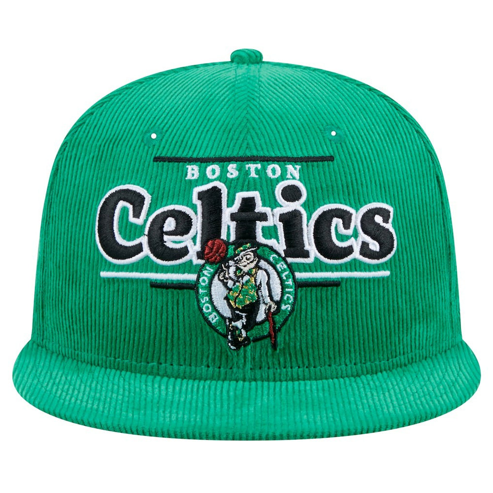 Boston Celtics Throwback Display Corduroy 9FIFTY Snapback Hat Kelly Green | New Era Lifestyle