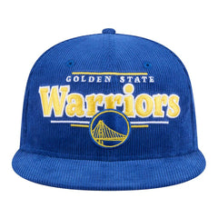 Golden State Warriors Throwback Display Corduroy 9FIFTY Snapback Hat for sale Royal | New Era discount