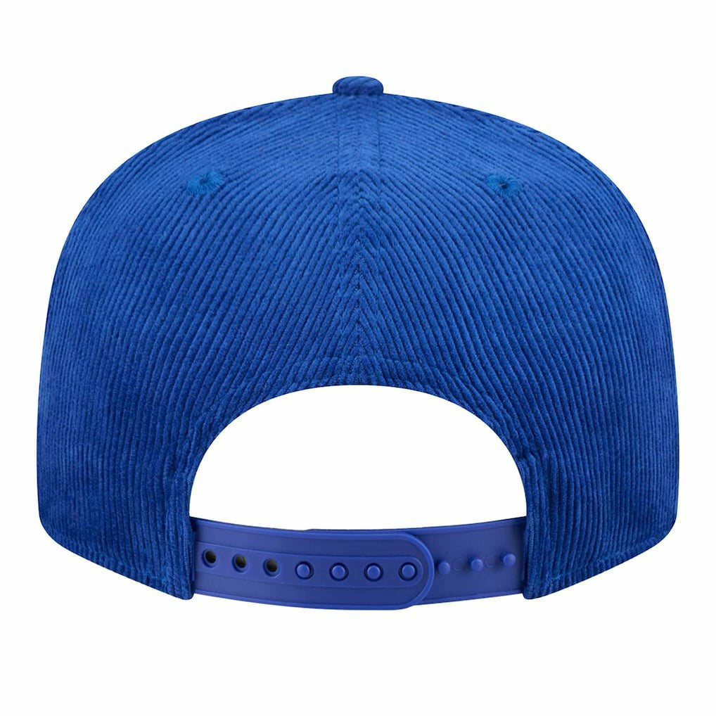 Golden State Warriors Throwback Display Corduroy 9FIFTY Snapback Hat for sale Royal | New Era discount