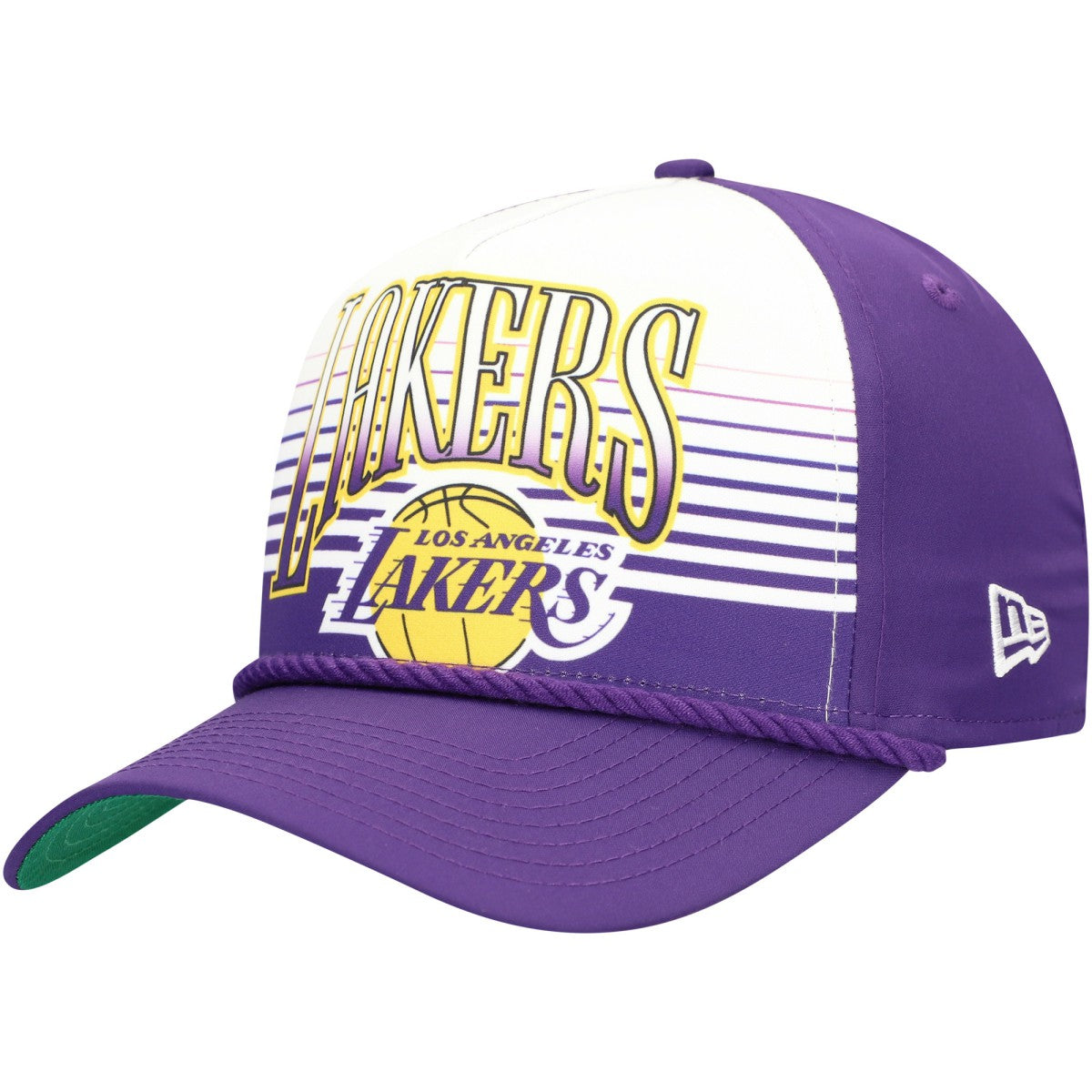 Los Angeles Lakers Purple Throwback Gradient A-Frame 9FORTY Adjustable Hat | New Era Near Me