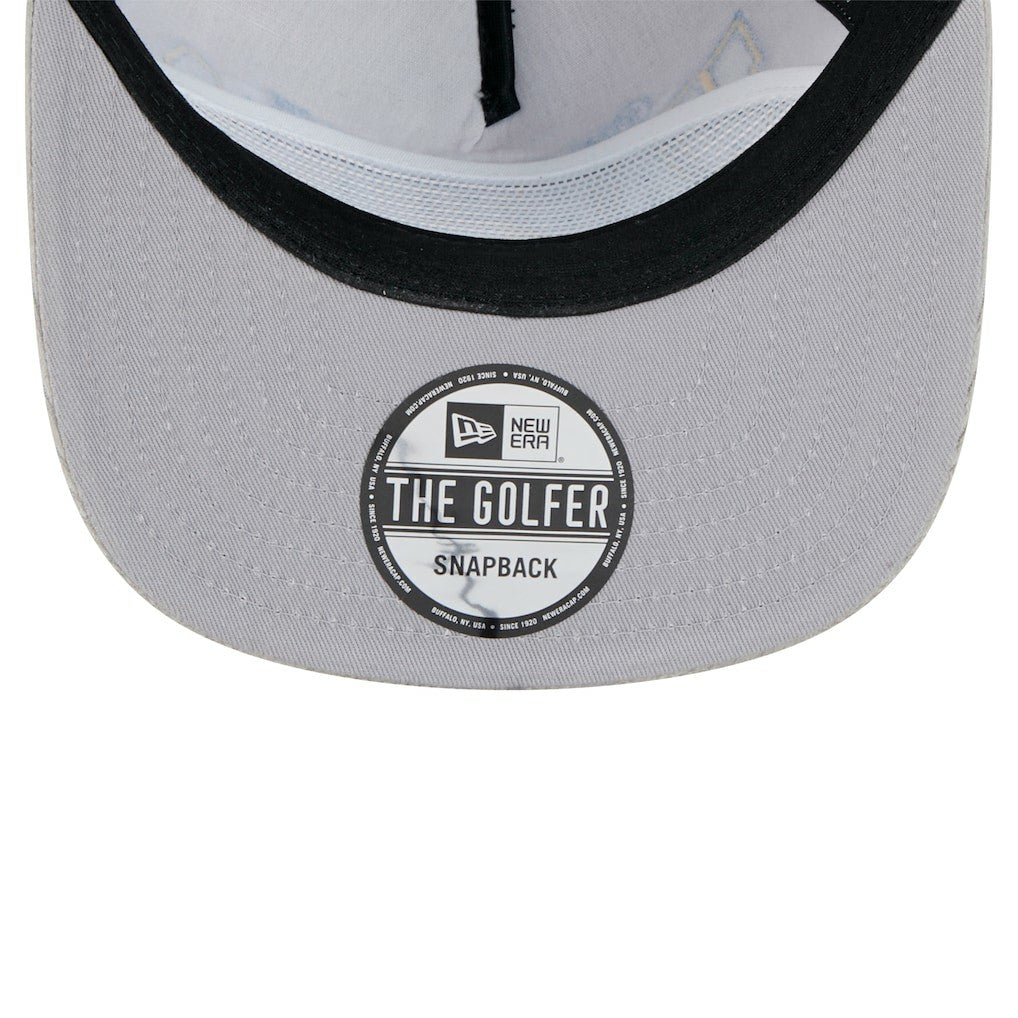 Golden State Warriors Throwback Corduroy Golfer Snapback Hat for sale Gray | New Era Lifestyle