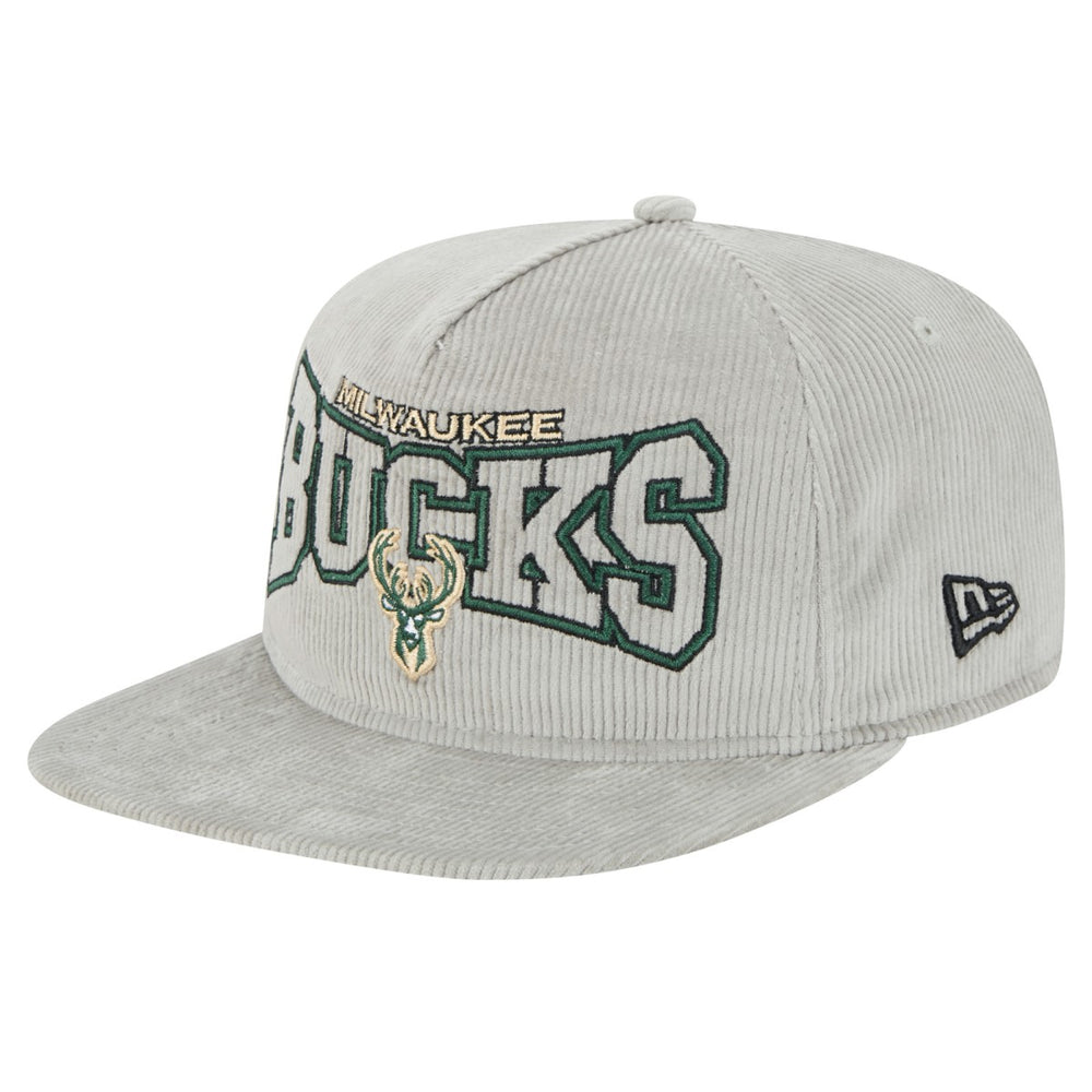 Milwaukee Bucks Throwback Corduroy Golfer Snapback Hat Gray | New Era outlet