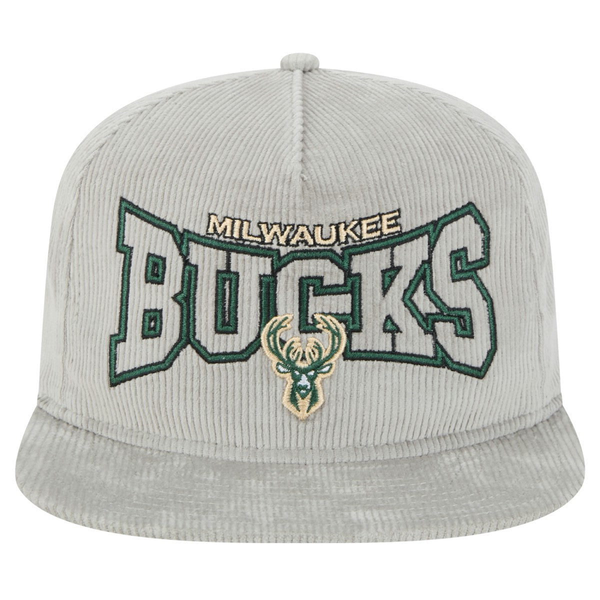 Milwaukee Bucks Throwback Corduroy Golfer Snapback Hat Gray | New Era outlet