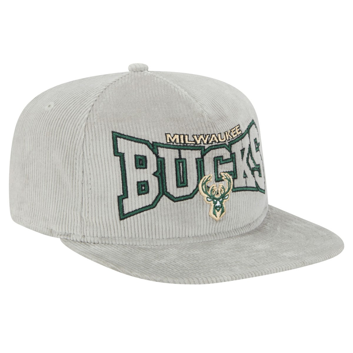 Milwaukee Bucks Throwback Corduroy Golfer Snapback Hat Gray | New Era outlet