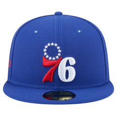 Philadelphia 76ers Throwback Pennant 59FIFTY Fitted Hat Royal | New Era US