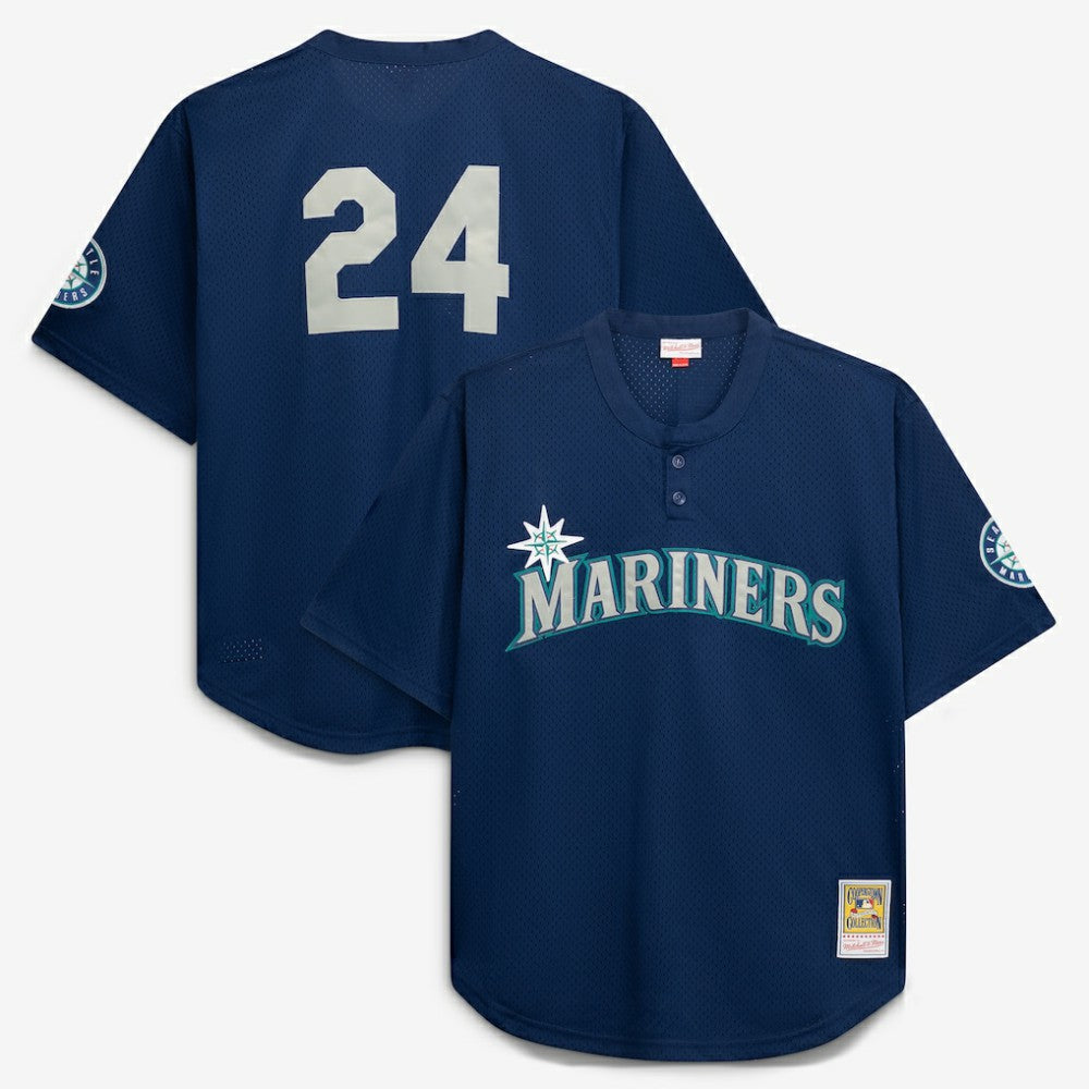 Seattle Mariners Mitchell & Ness Big & Tall Cooperstown Collection Mesh Batting Practice Jersey - Navy - Mitchell & Ness Sale