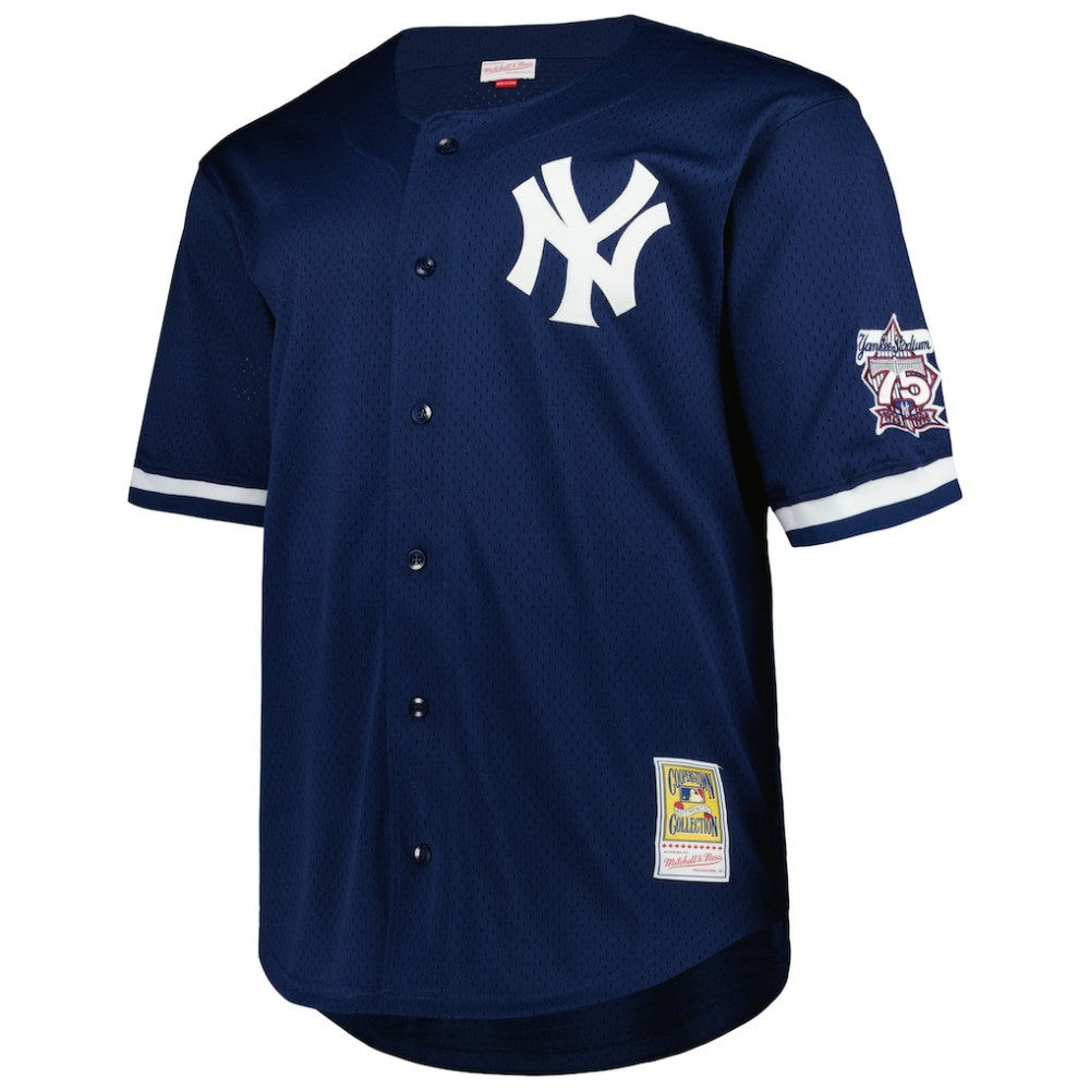 Derek Jeter New York Yankees Mitchell & Ness Big & Tall Cooperstown Mesh Batting Practice Jersey - Navy - Mitchell & Ness Lifestyle