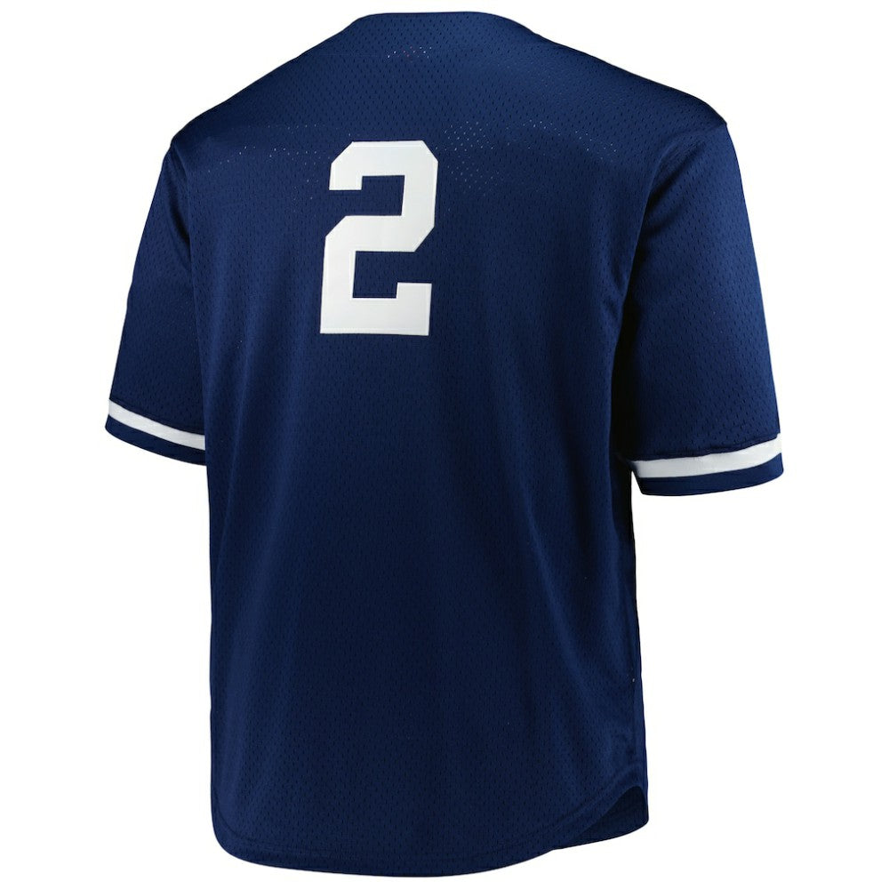 Derek Jeter New York Yankees Mitchell & Ness Big & Tall Cooperstown Mesh Batting Practice Jersey - Navy - Mitchell & Ness Lifestyle