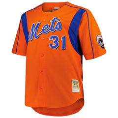 Mike Piazza New York Mets Mitchell & Ness Big & Tall Cooperstown Mesh Batting Practice Jersey - Orange - Mitchell & Ness Sale