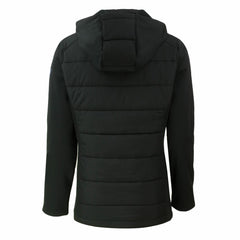 Detroit Lions Cutter & Buck Women's Evoke PrimaLoft Hybrid Eco Softshell Recycled Full-Zip Hooded Jacket Black
