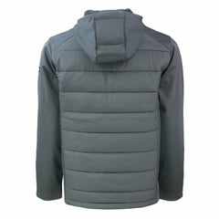 Buffalo Bills Cutter & Buck Evoke PrimaLoft Hybrid Eco Softshell Recycled Full-Zip Hooded Jacket Gray