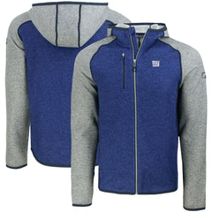 New York Giants Cutter & Buck Mainsail Full-Zip Hooded Jacket Heather Royal
