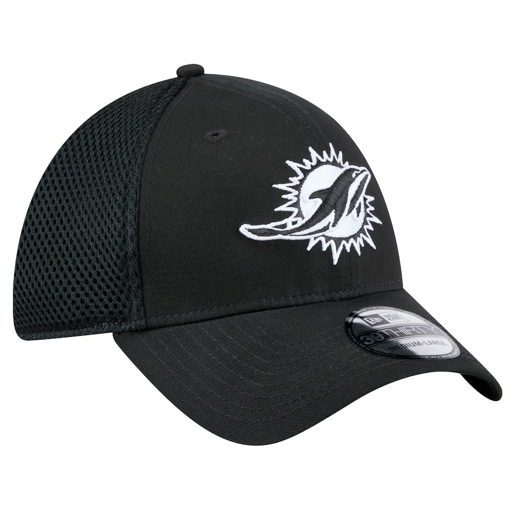 New Era Miami Dolphins Black Main Neo 39THIRTY Flex Hat