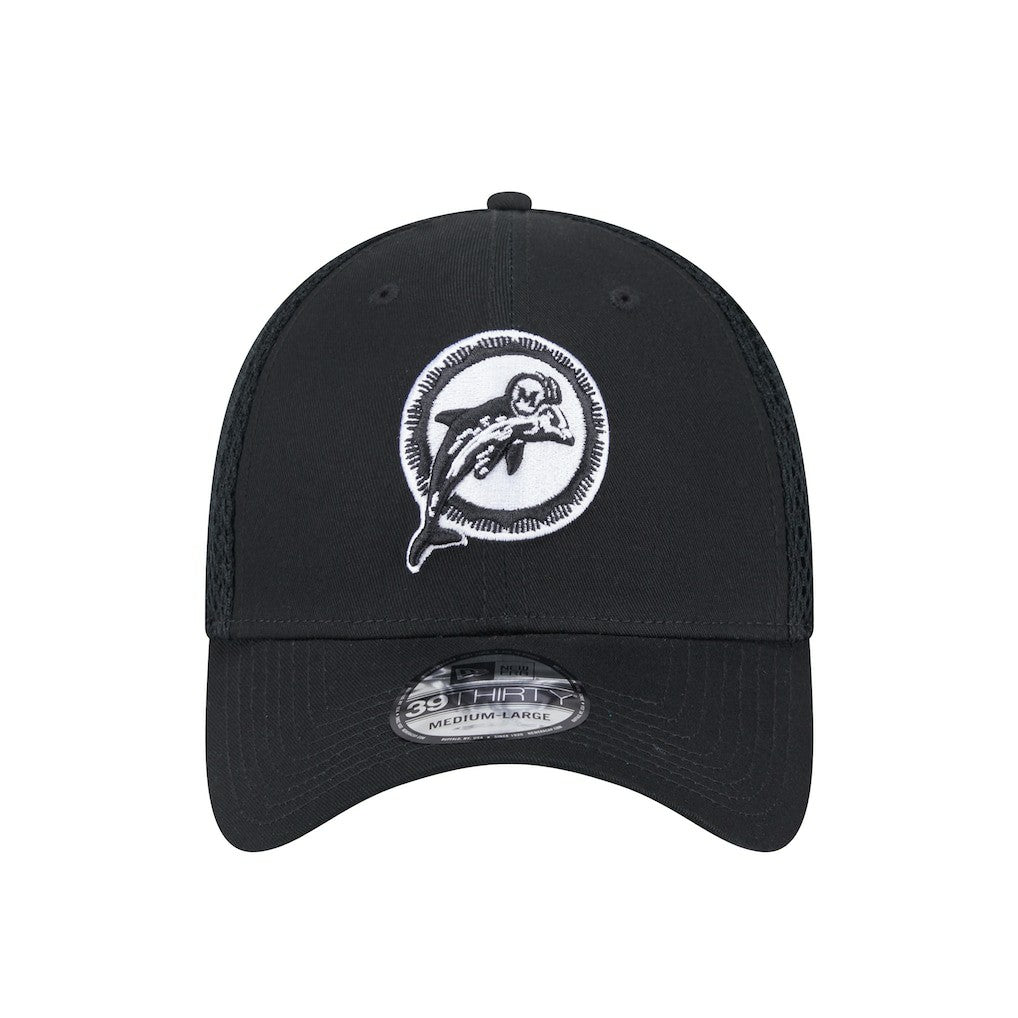 New Era Miami Dolphins Black Main Neo 39THIRTY Flex Hat
