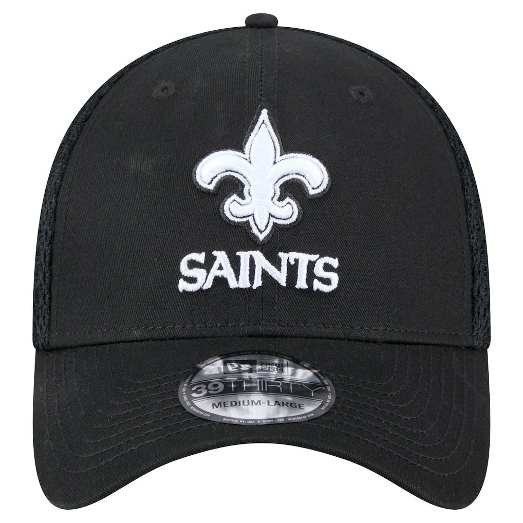 New Era New Orleans Saints Black Main Neo 39THIRTY Flex Hat