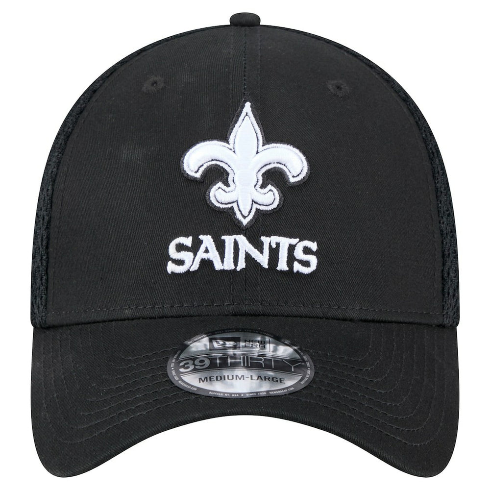 New Era New Orleans Saints Black Main Neo 39THIRTY Flex Hat