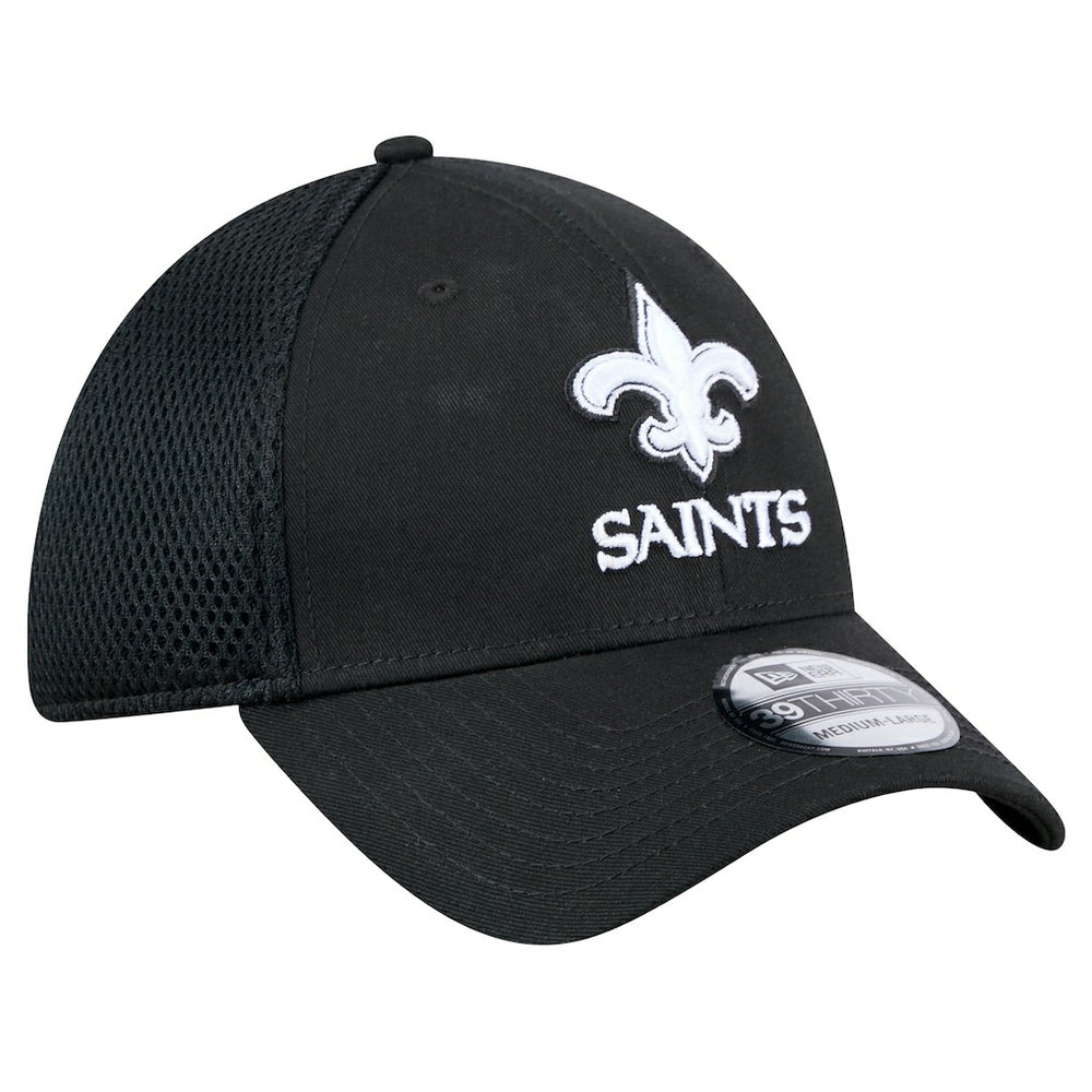 New Era New Orleans Saints Black Main Neo 39THIRTY Flex Hat
