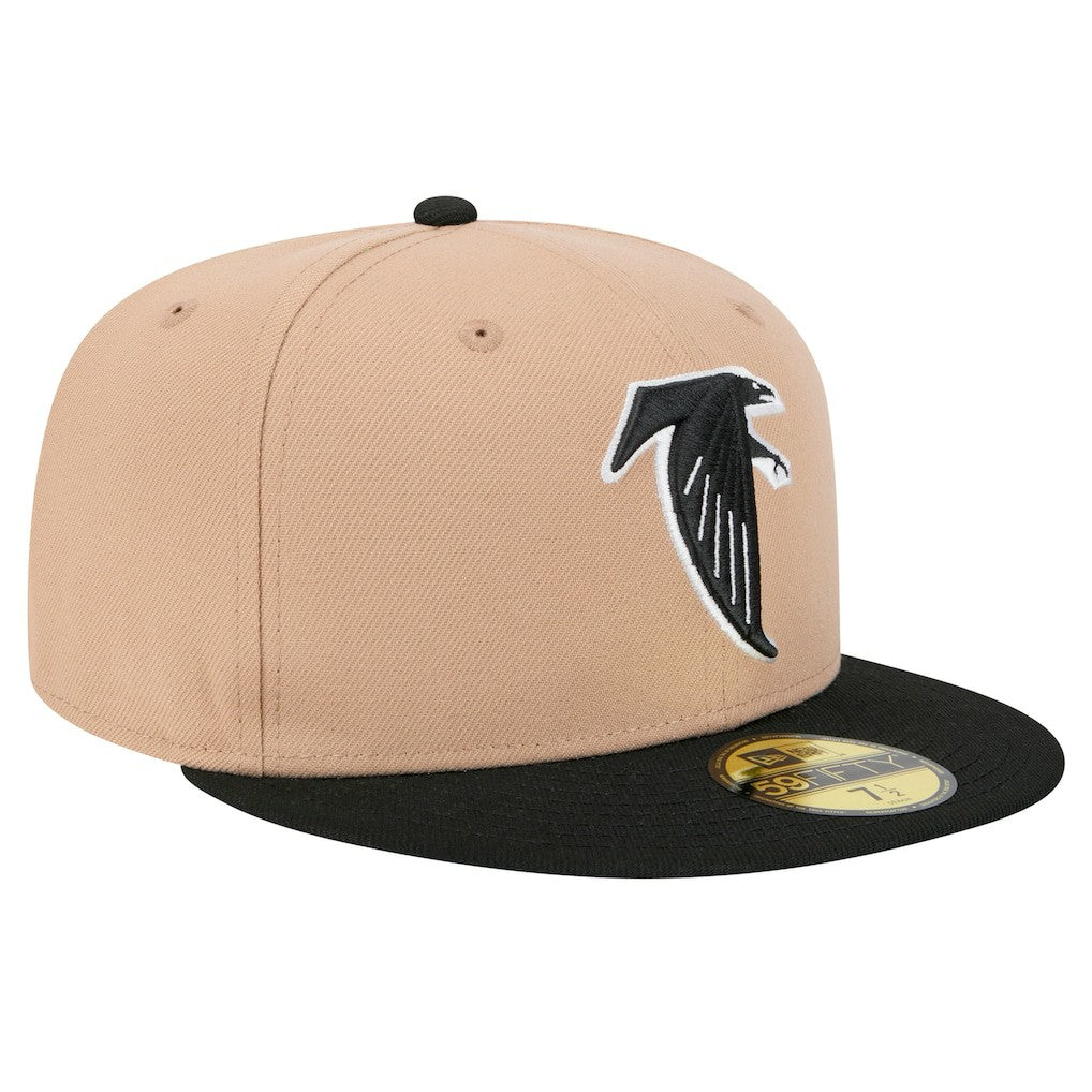 Atlanta Falcons New Era Throwback Logo Main 59FIFTY Fitted Hat Tan