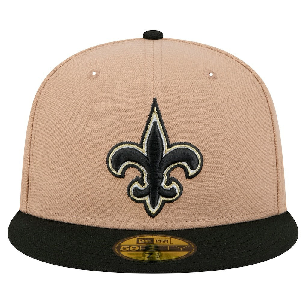 New Orleans Saints New Era Logo Main 59FIFTY Fitted Hat Tan