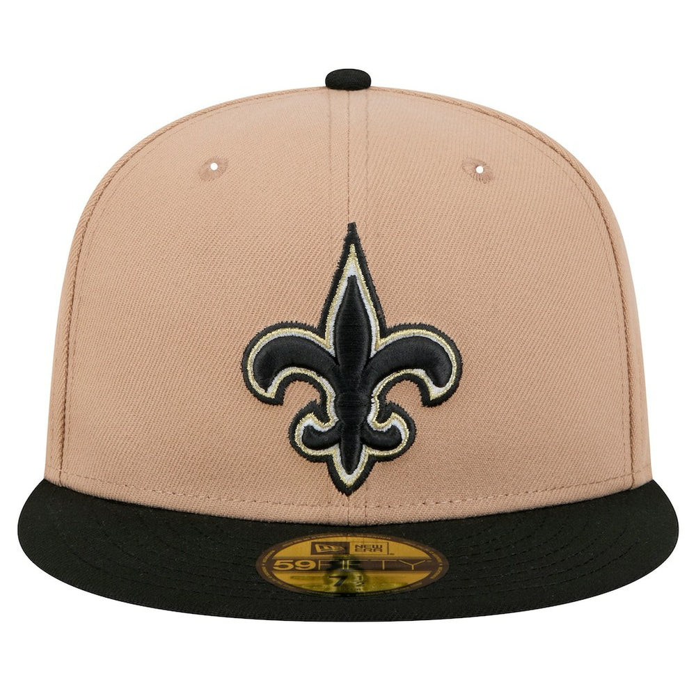 New Orleans Saints New Era Logo Main 59FIFTY Fitted Hat Tan